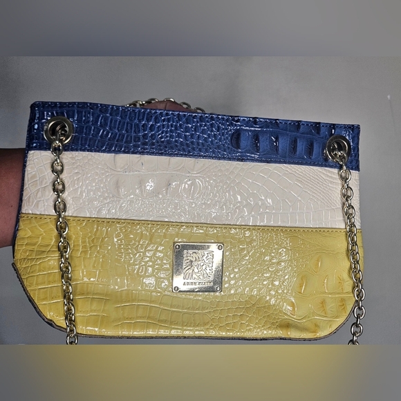 🧡💜💛Anne klein purse handbag Cocodrilo Simulation Skin ❤️🧡💜 - Picture 13 of 16